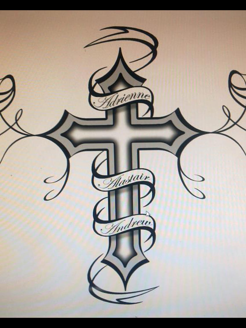 designs cross with words and names tattoo design [1280x1024] for your , Mobile & Tablet HD phone wallpaper