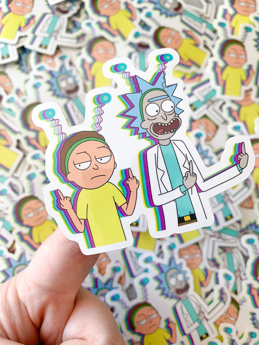 Waterproof Rick and Morty Middle Finger Vinyl sticker decal HD phone  wallpaper  Pxfuel