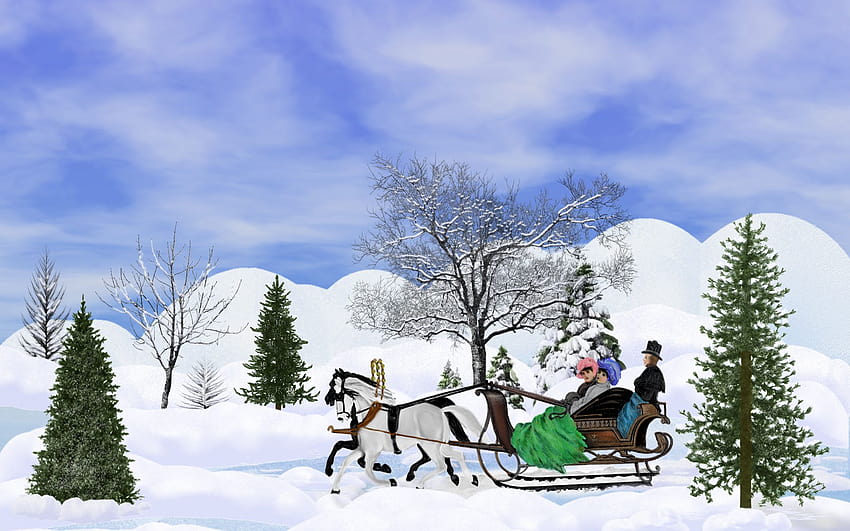 Victorian Sleigh Ride For com [1920x1200] for your , Mobile & Tablet, winter sleigh HD wallpaper