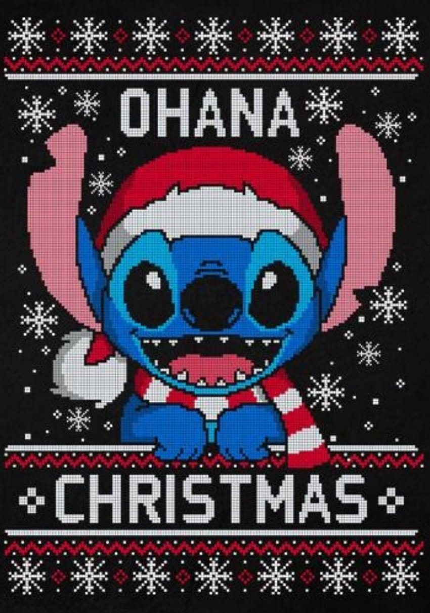 Stitch Christmas, xmas stich HD phone wallpaper