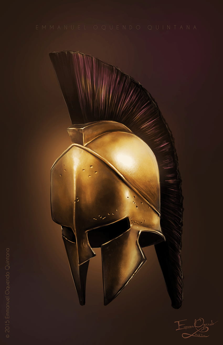 Спартански шлем от Емануел, спартански шлем HD тапет за телефон