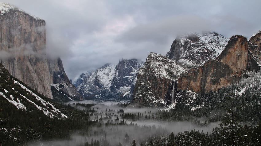 6 Yosemite Vadisi Kışı, merced nehri yosemite vadisi HD duvar kağıdı