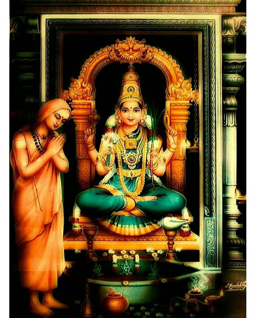 Kanchi Kamakshi and kamakoti peetadipati Sri Adi Shankaracharya HD ...