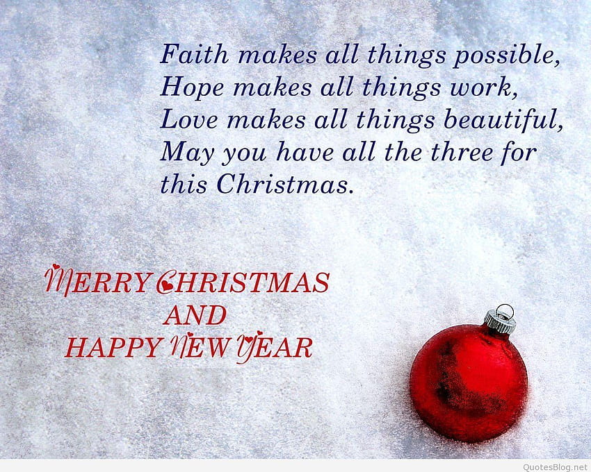 Christmas And Happy New Year Blessing With Authors Sayings, new year quotes HD wallpaper