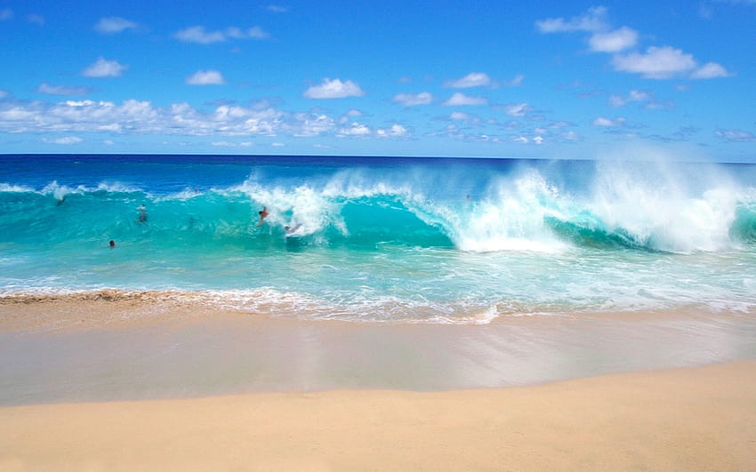 4 Animated Beach Waves, trippy aesthetic horizontal HD wallpaper