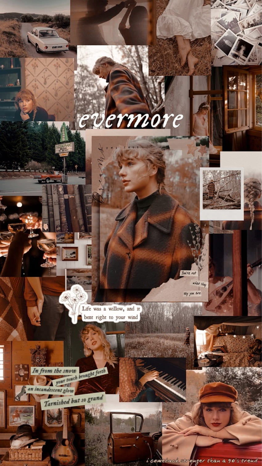Taylor Swift Evermore Aesthetic uploaded by ✮ b e c c a, taylor swift collage HD phone wallpaper