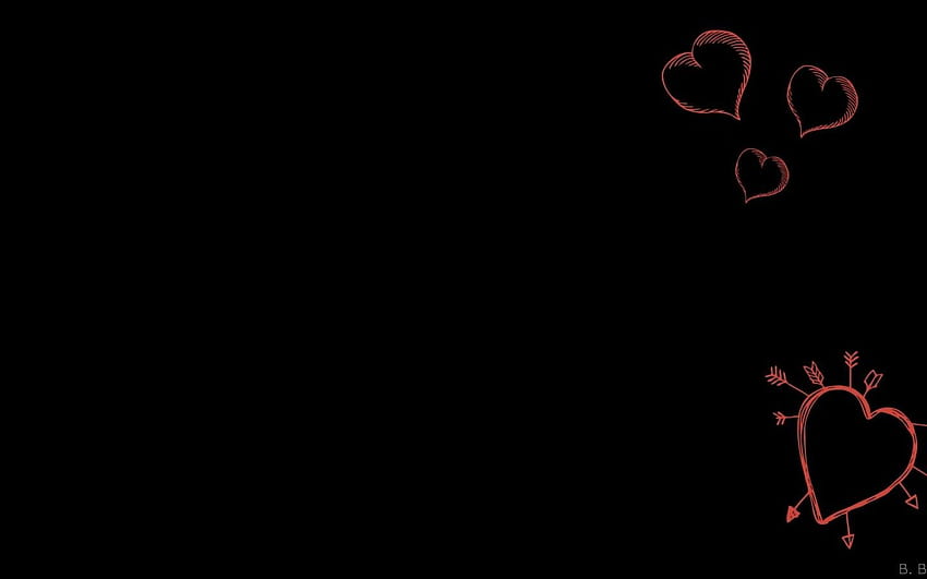 Heart Black Backgrounds HQ 34177, valentines day black HD wallpaper