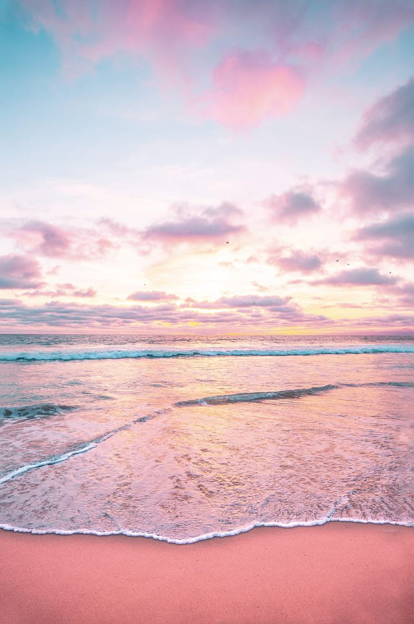 Pastel Sunset, pastel beach HD phone wallpaper | Pxfuel