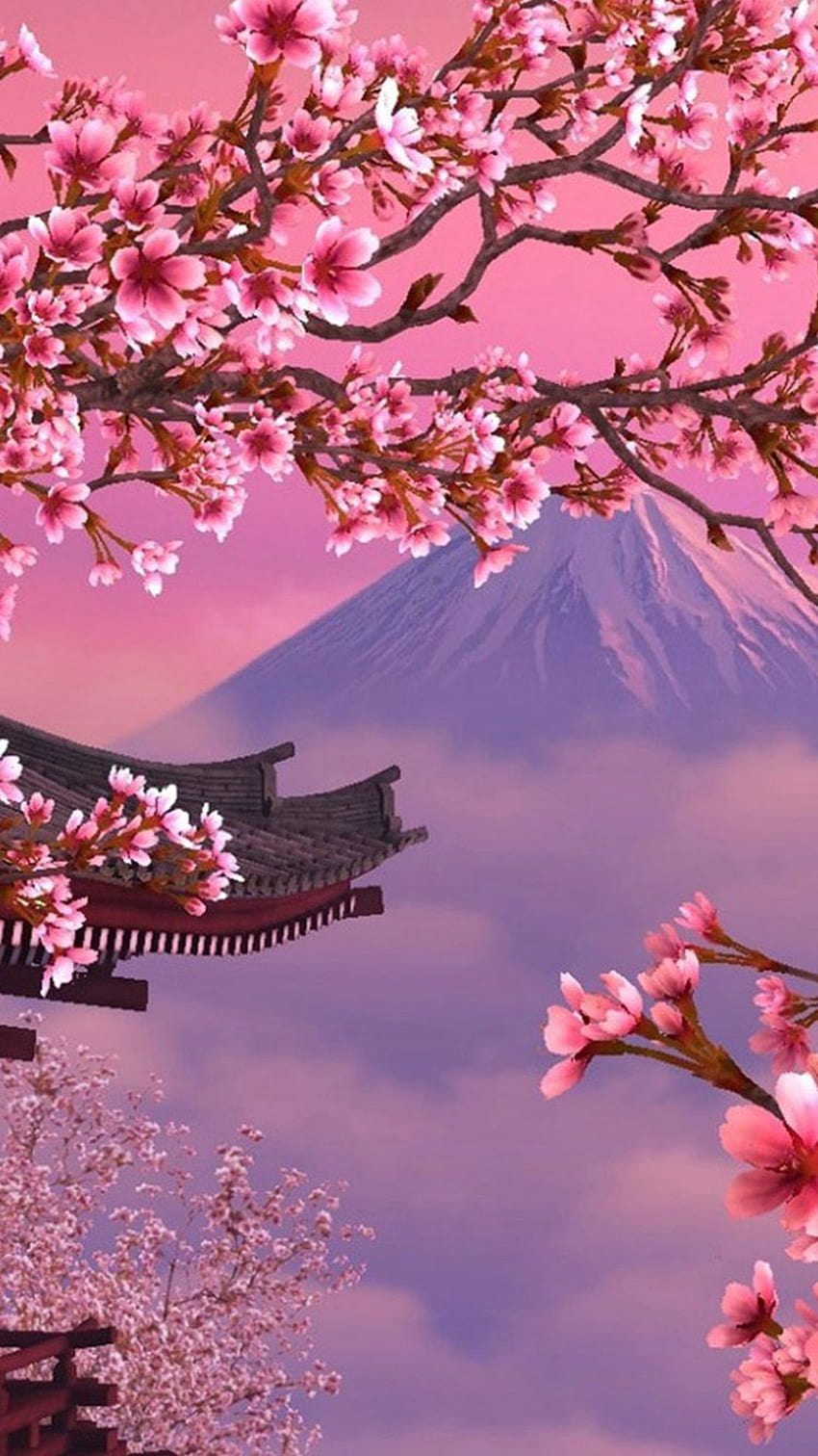 อะนิเมะรายการ Cherry Blossom ญี่ปุ่น วอลล์เปเปอร์โทรศัพท์ HD