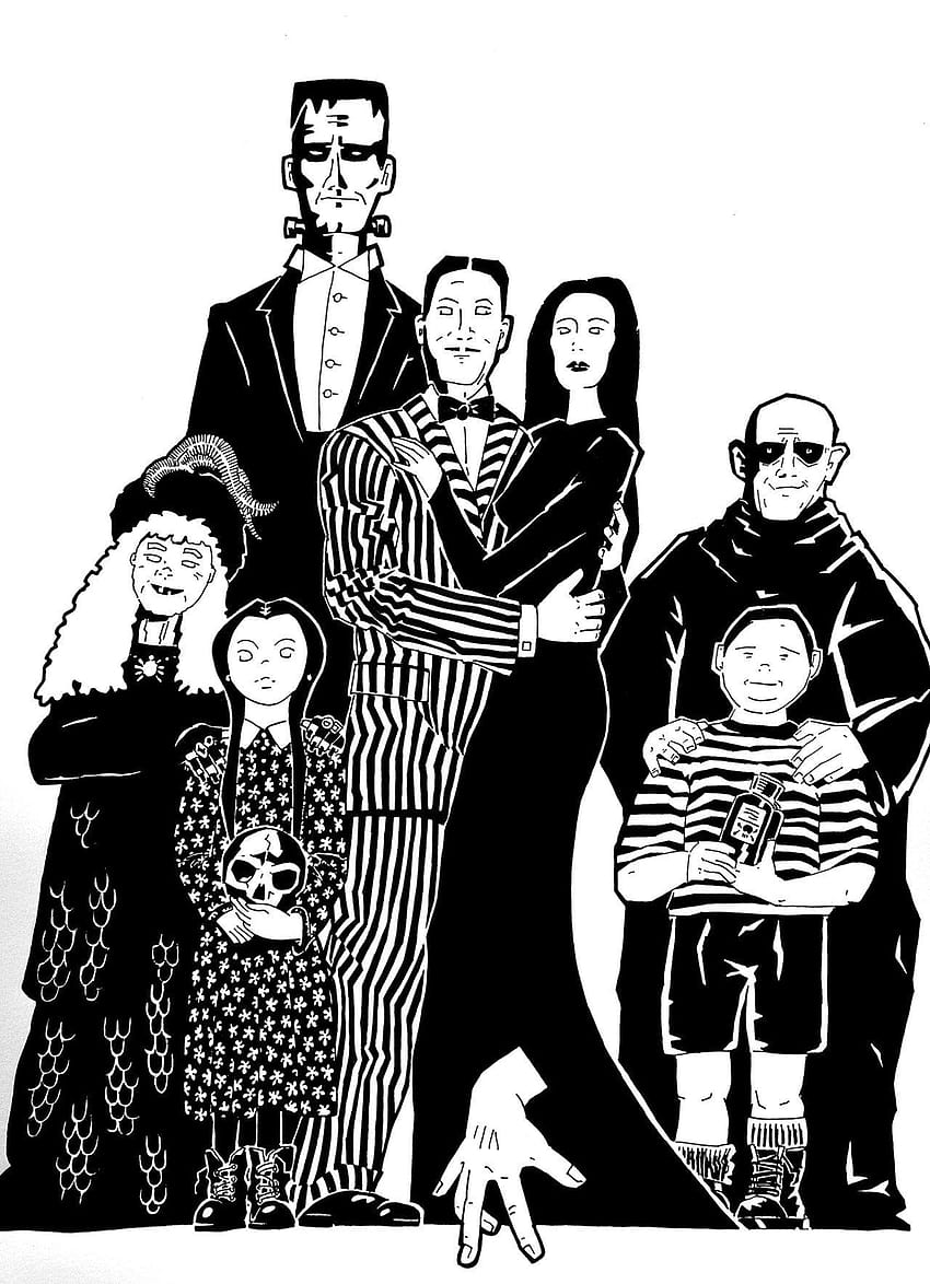 Addams Family Cartoon, familia addams HD phone wallpaper | Pxfuel