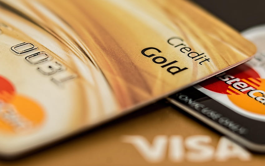 Kreditkarten, VISA, Bank, nah HD-Hintergrundbild
