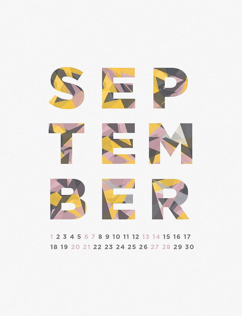 Calendario settembre 2014, calendario settembre 2017 Sfondo del telefono HD