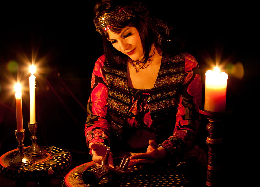 fortune, Teller, Witch, Occult, Dark, Fantasy, Candles, Spell, Spirits, Women, Females / and Mobile Backgrounds, fortune teller HD wallpaper