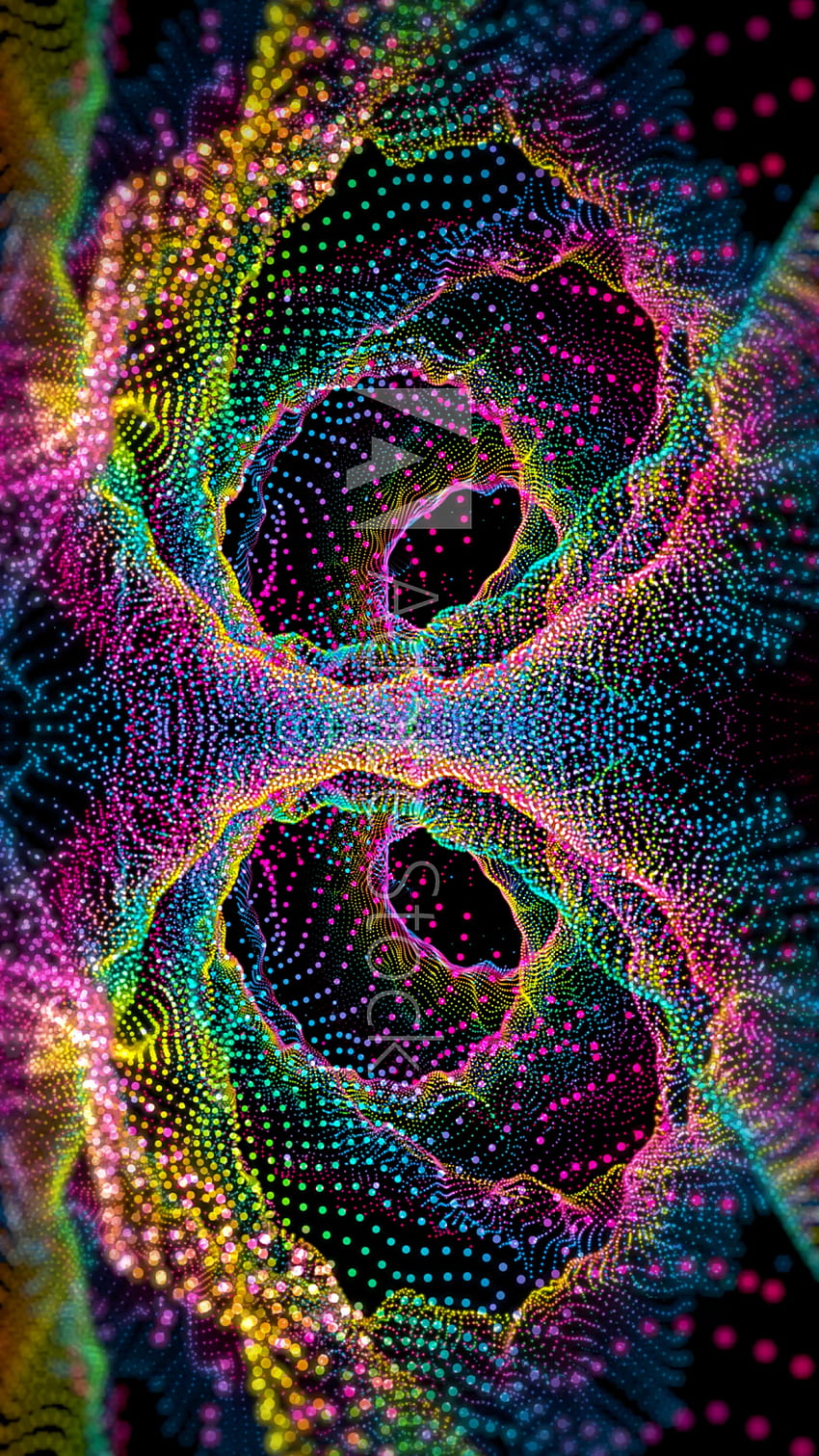 3D rosa, colorf arte fractal fondo de pantalla del teléfono