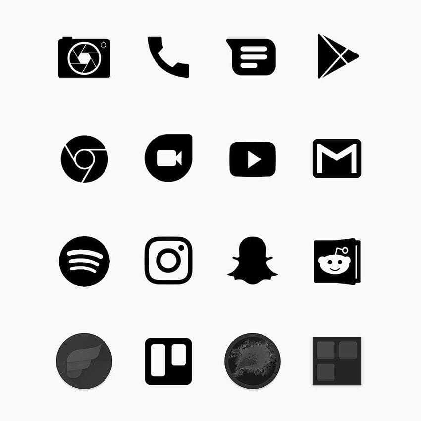 Best Icon Packs for Android 2021, app icons HD phone wallpaper