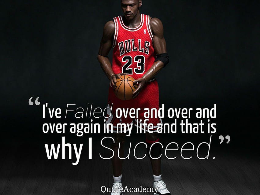 คำคม Michael Jordan ที่สร้างแรงบันดาลใจสูงสุด Failure Limit Teamwork บน วอลล์เปเปอร์ HD