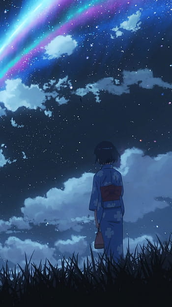 Mitsuha Miyamizu, anime, animes, animesfw, your name, HD phone wallpaper