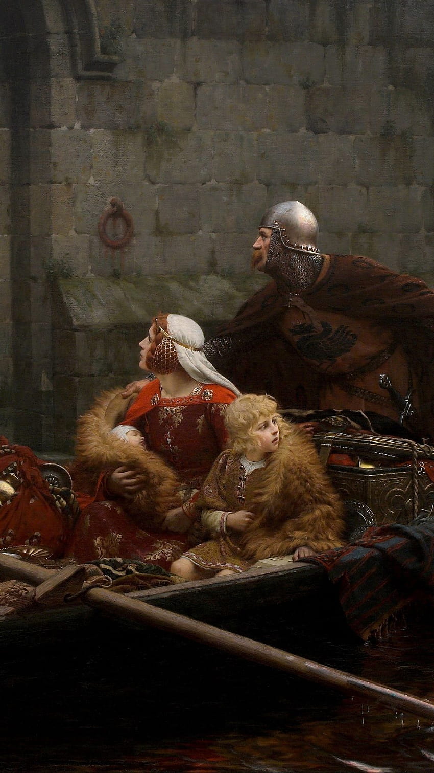 1080x1920 edmund blair leighton, angielski malarz, w czasach zagrożenia, średniowiecze, romantyzm, przed Tapeta na telefon HD