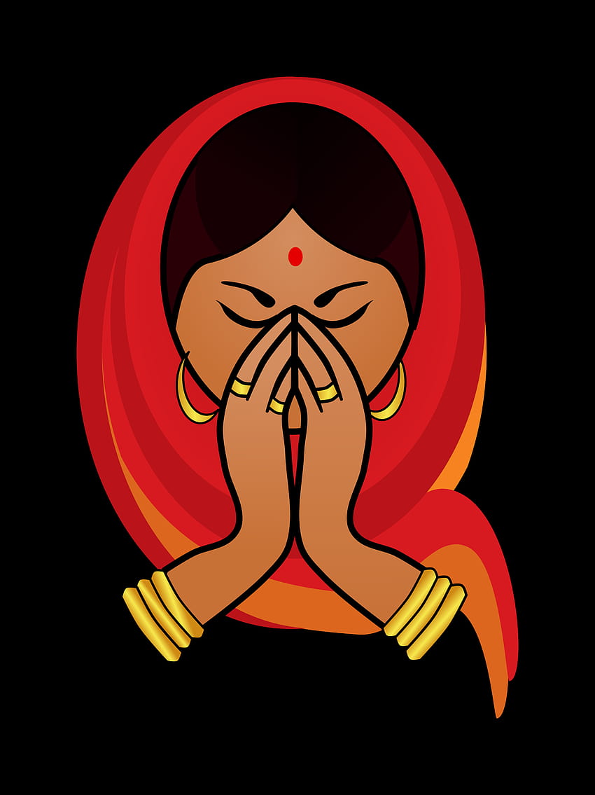Logo Namaskar Namaste Vector Images (35)