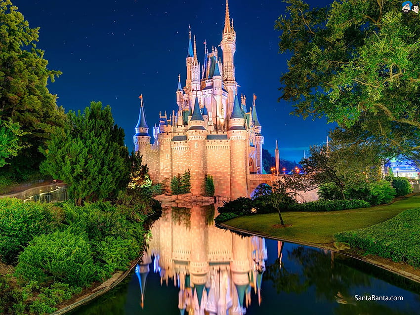 Disney World Castello di Cenerentola, luoghi Disney Sfondo HD