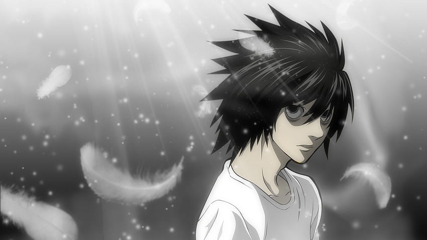 Death Note L профил, аниме естетическа смъртна бележка HD тапет