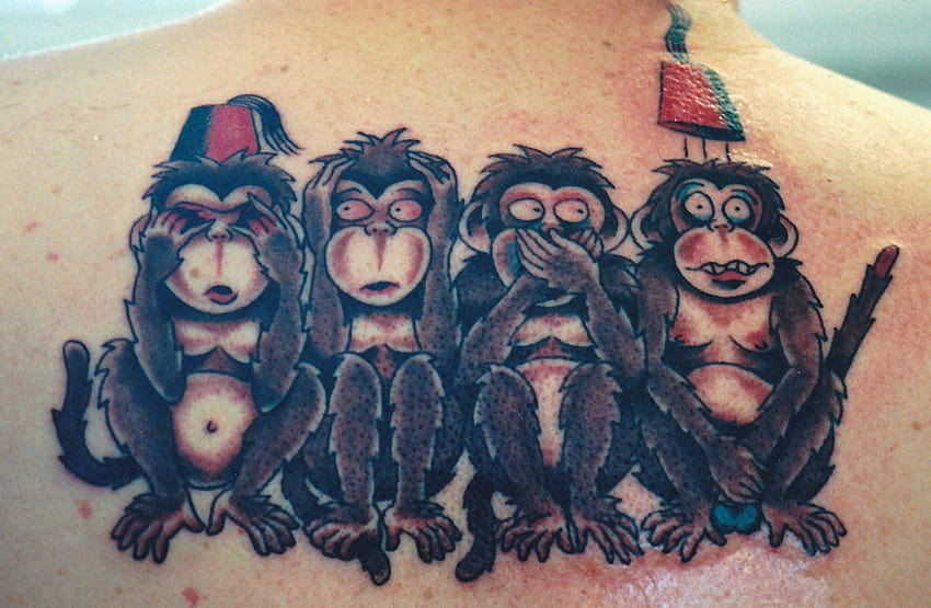 Funny Monkey Tattoo 24 HD wallpaper