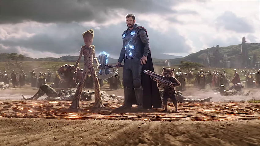 Thor arrive dans la scène de Wakanda, thor à wakanda Fond d'écran HD