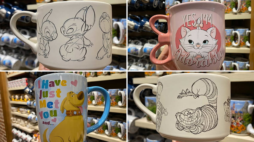 : New Mugs Featuring Marie, Stitch, Dug, and Cheshire Cat Pop Up at Disneyland Resort HD wallpaper