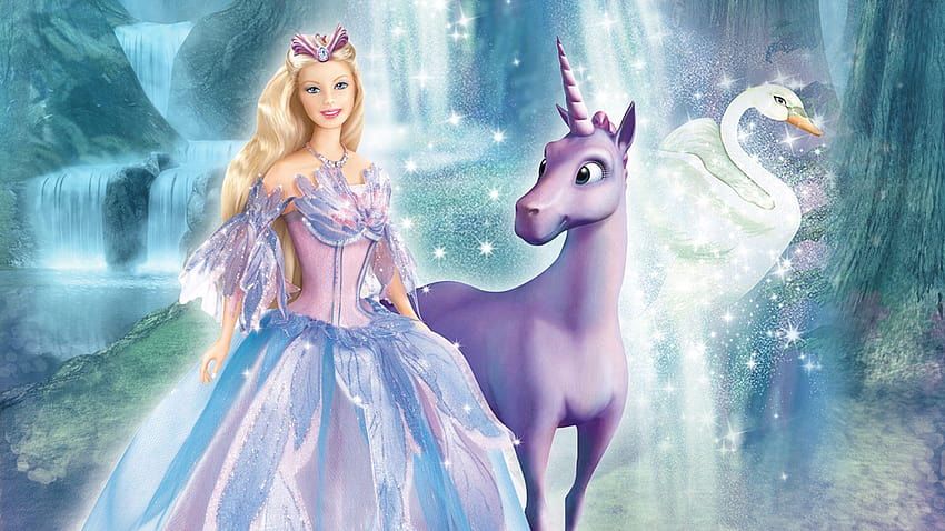 Barbie as the swan princess HD wallpaper
