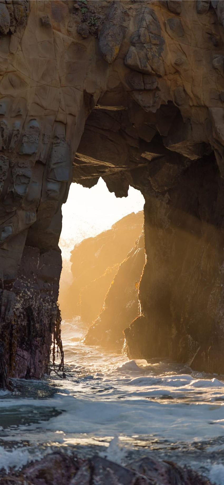natural arch at the beach iPhone 11 HD phone wallpaper