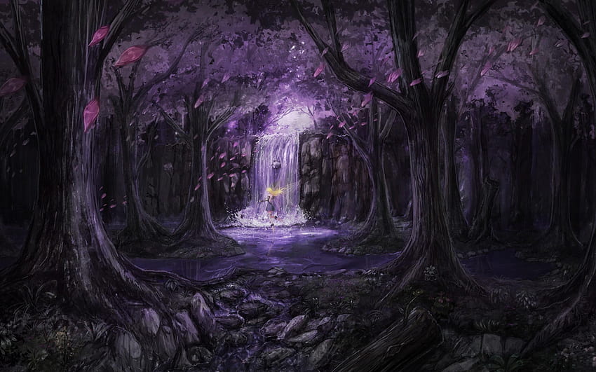 2880x1800 Anime Landscape Trees Dress Fairies Macbook Pro, anime artwork landscape HD wallpaper