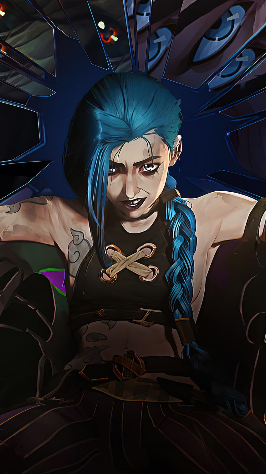 Arcane Jinx Finger Gun Phone iPhone, arcane android HD phone wallpaper