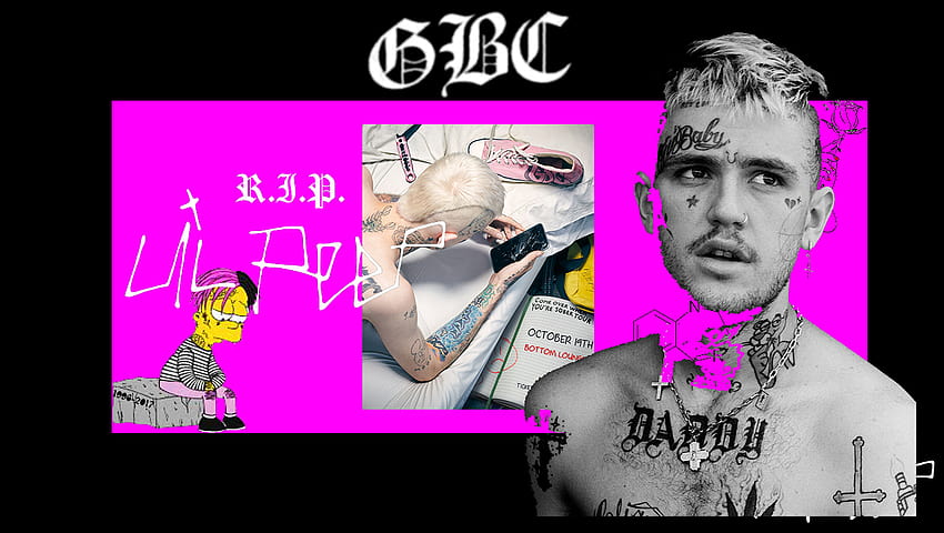 Lil Peep Rip-Buchstaben HD-Hintergrundbild