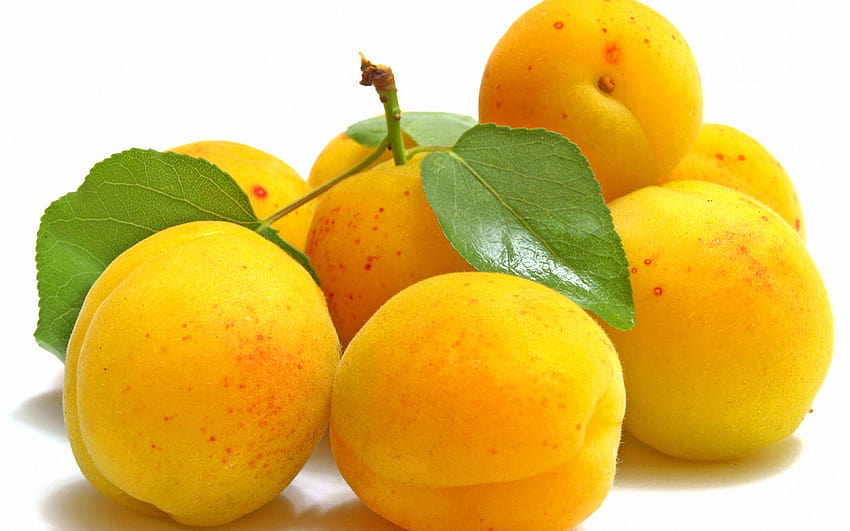 Aprikosengelbe reife Frucht HD-Hintergrundbild