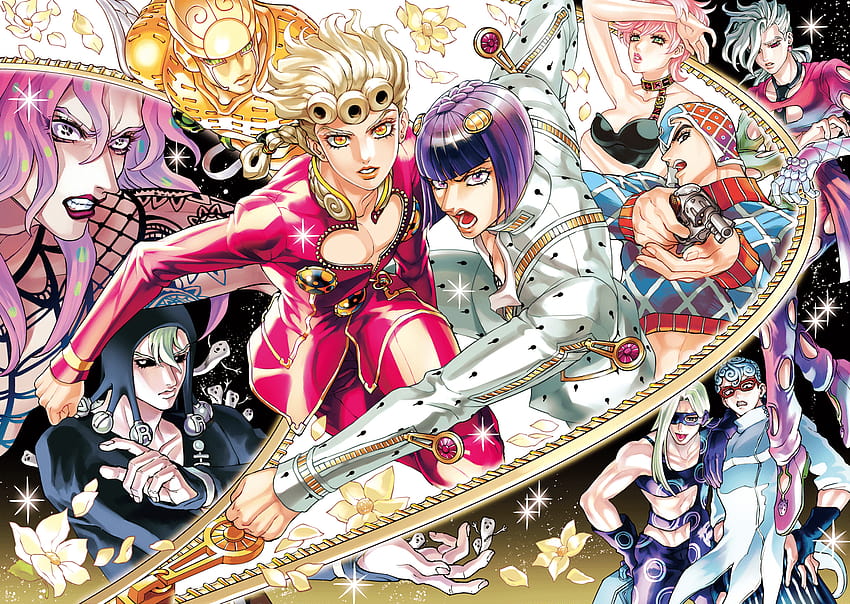 Jojo No Kimyou Na Bouken Ougon No Kaze Characters - Dowload Anime, Ōgon No  Kaze HD wallpaper