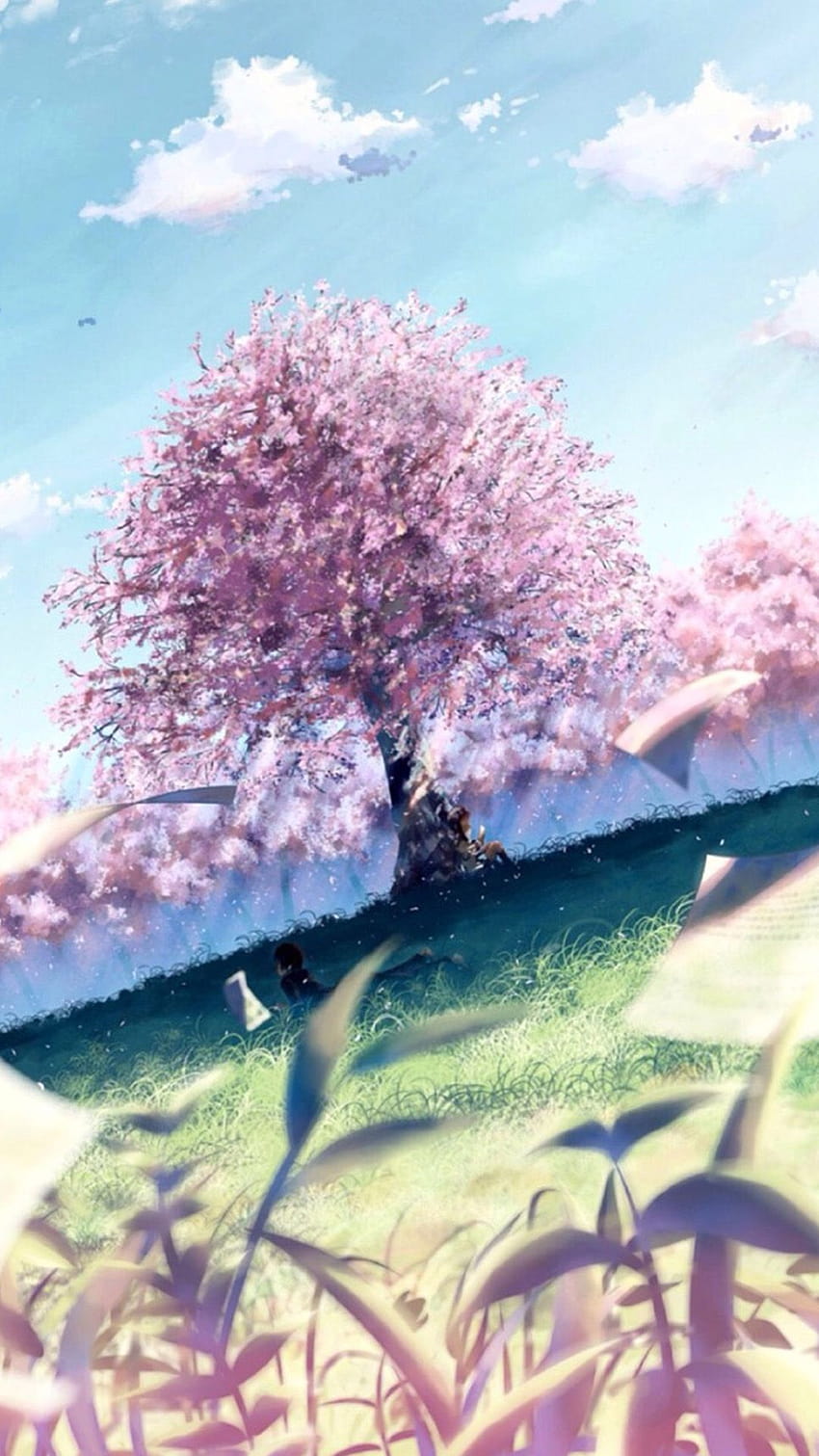 iPhoneXpapers.com | iPhone X wallpaper | bc51-anime-girl-spring -japan-art-illustration