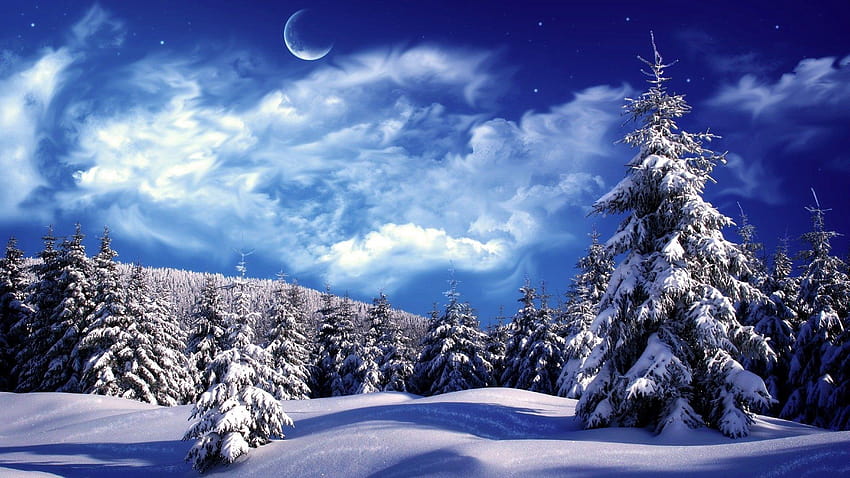 Latar Belakang Salju Musim Dingin Dari PC Amazing Field In Wallpaper HD