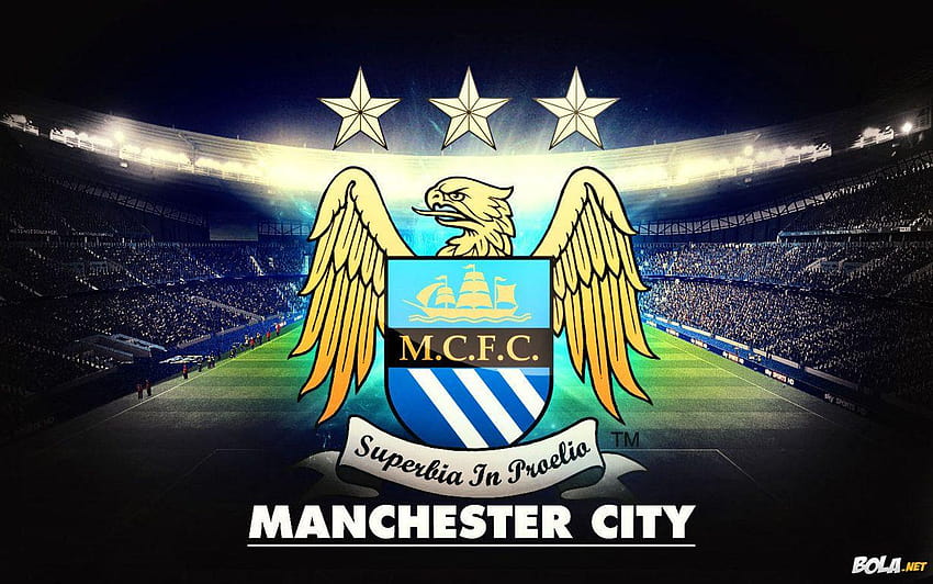 Logótipo do futebol Manchester City, logótipo do homem da cidade papel de parede HD