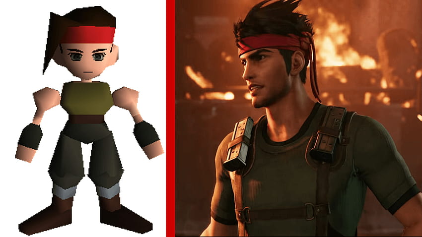 Comparación de los diseños de personajes del remake de FF7 con el remake original de Biggs Final Fantasy 7 fondo de pantalla