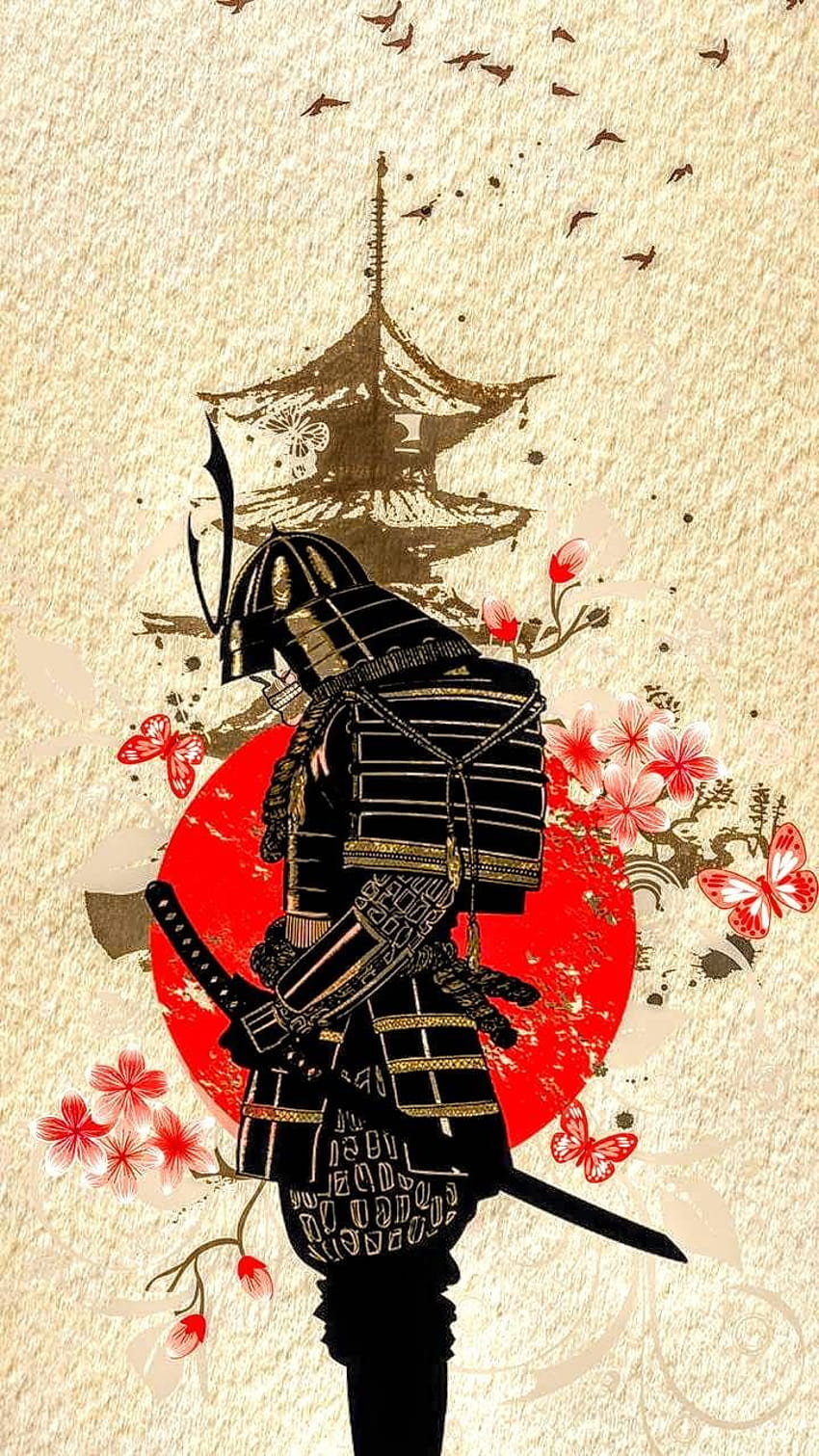 Japon savaşçı Call_Jordan'dan Altın Samuray HD telefon duvar kağıdı