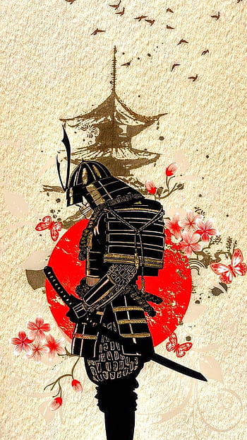 Samurai Warrior Sunset 4K Phone iPhone Wallpaper #4870a