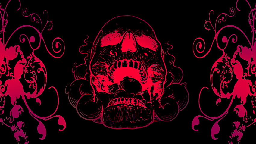 Black and Red Skull Ultra Sfondo HD