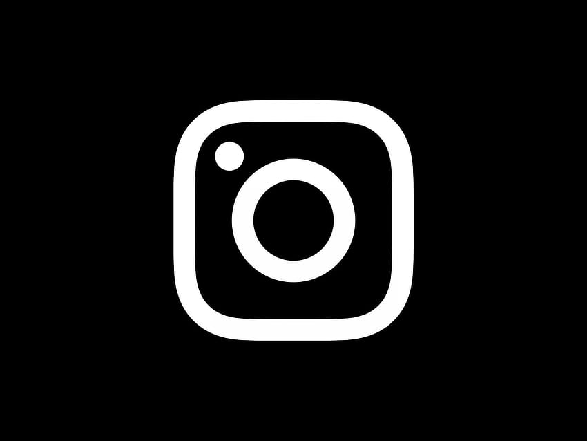 instagram logo, instagram black and white HD wallpaper