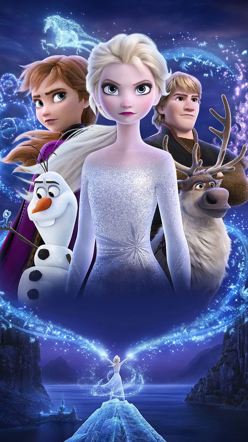 Frozen 2 Reina Elsa Walt Disney Animation Studios, frozen 2 2019 animación fondo de pantalla del teléfono