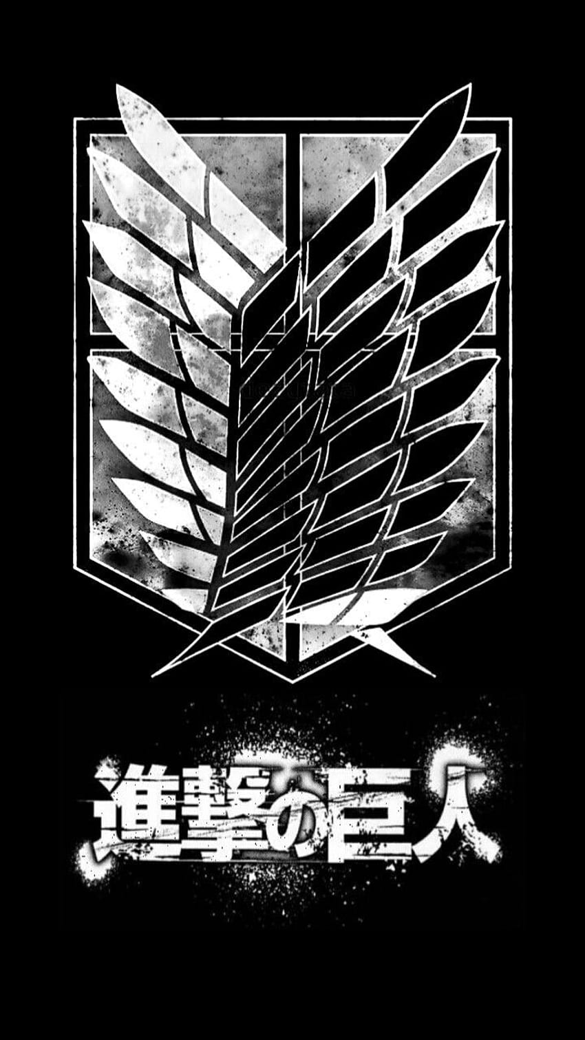 Лого на Attack On Titan, публикувано от Джон Селърс, aot лого HD тапет за телефон