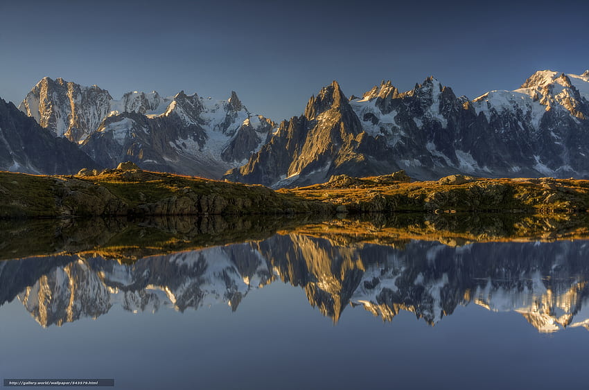 Cheserey-See, Französische Alpen, Die Französischen Alpen, See in der Auflösung 2048x1355 HD-Hintergrundbild