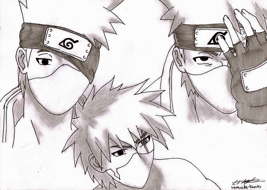 Kakashi Hatake  Como desenhar anime, Esboço de anime, Kakashi desenho