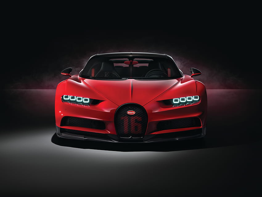 Roter Bugatti Chiron Sport 2018 , Autos, Bugatti Chiron Supersport HD-Hintergrundbild