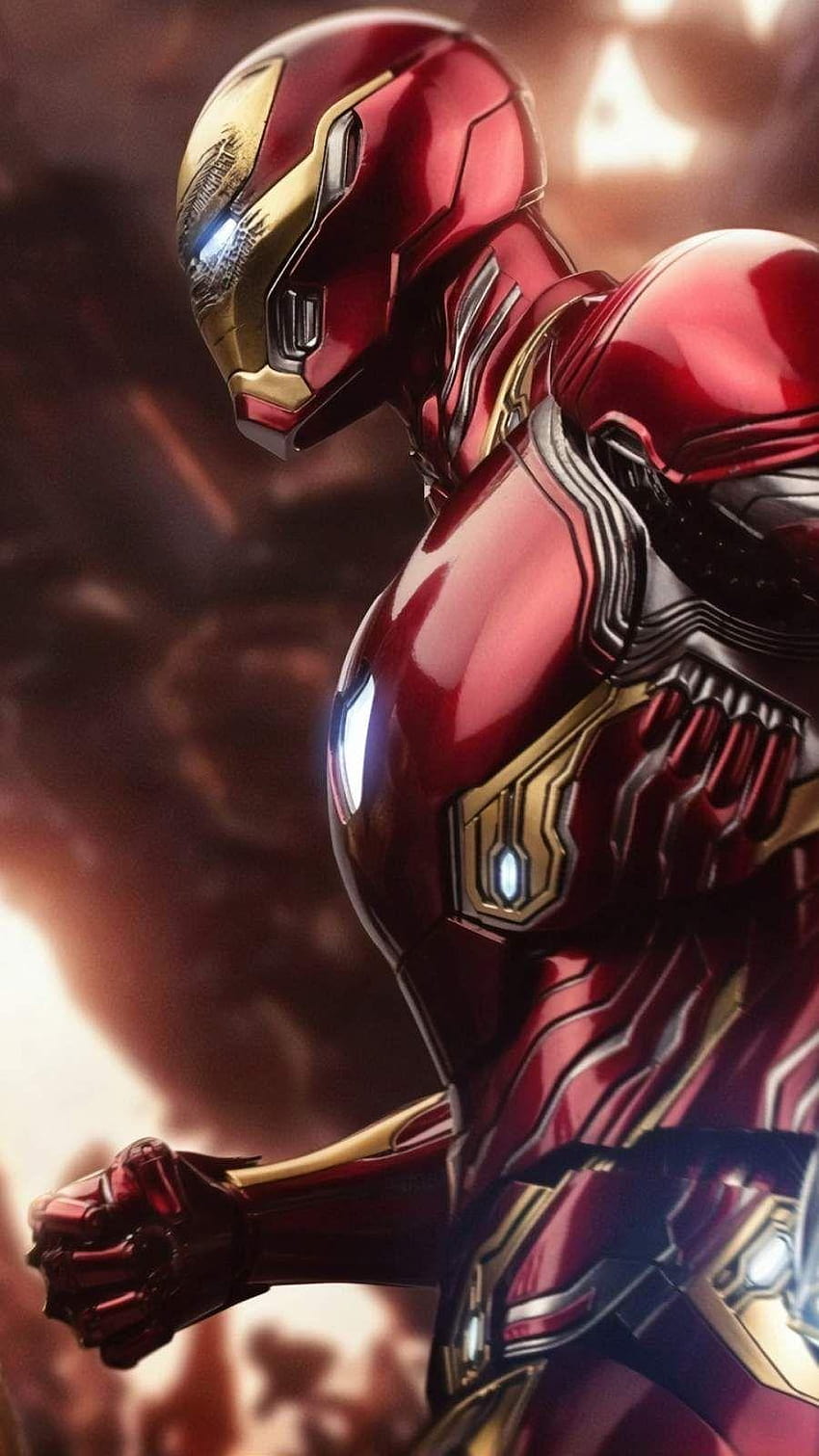 Iron Man Mark 50 Fighting Thanos iPhone, iron man avengers endgame มือถือ 3 มิติ วอลล์เปเปอร์โทรศัพท์ HD