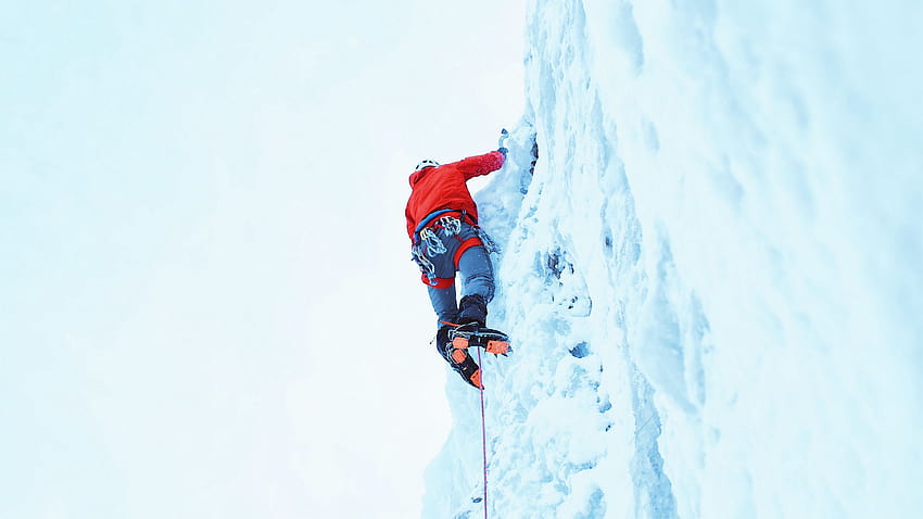 2560x1440 climber, snow, mountain, climbing, mountain climbing HD wallpaper